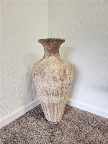 Large Terracotta floor vase- made in Mexico