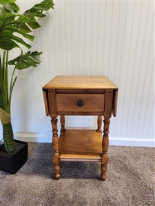 Wooden drop leaf side table / end table