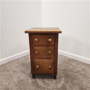 Small Wood Side/End Table, 3 drawers