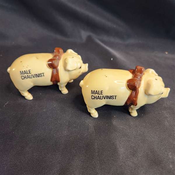 Salt & pepper shakers- Male Chauvinist Pigs