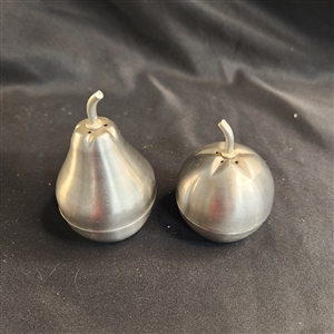 Salt & pepper shakers- Stainless Apple & Pear