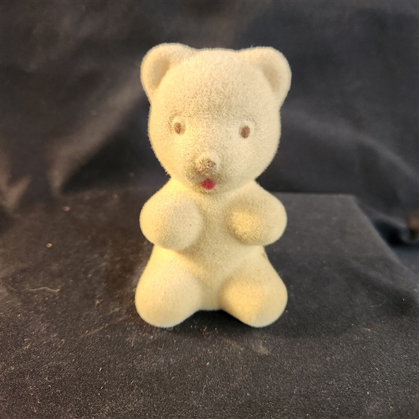 Avon flocked bear "Sweet Honesty" cologne- mostly full