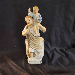 St Christopher & child ceramic vase