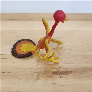 Vtg rubber poseable turkey toy