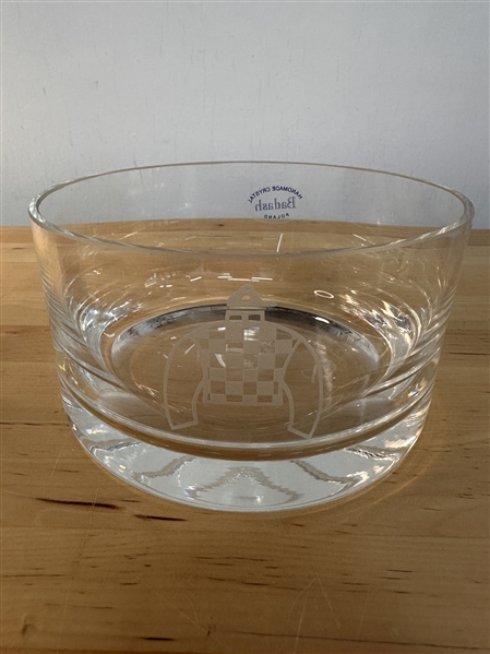 Crystal Bowl with jockey silk