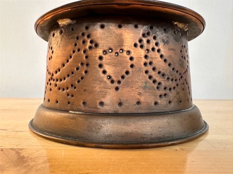 Pfaltzgraff punched copper warmer for candle