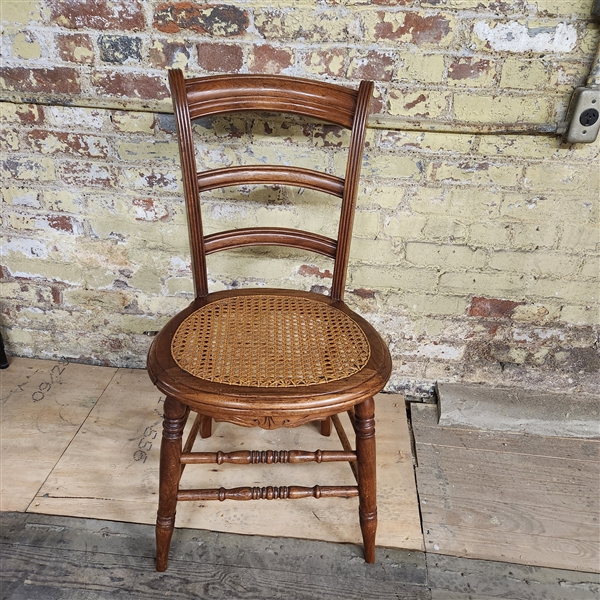 Wooden mesh cane chair #2