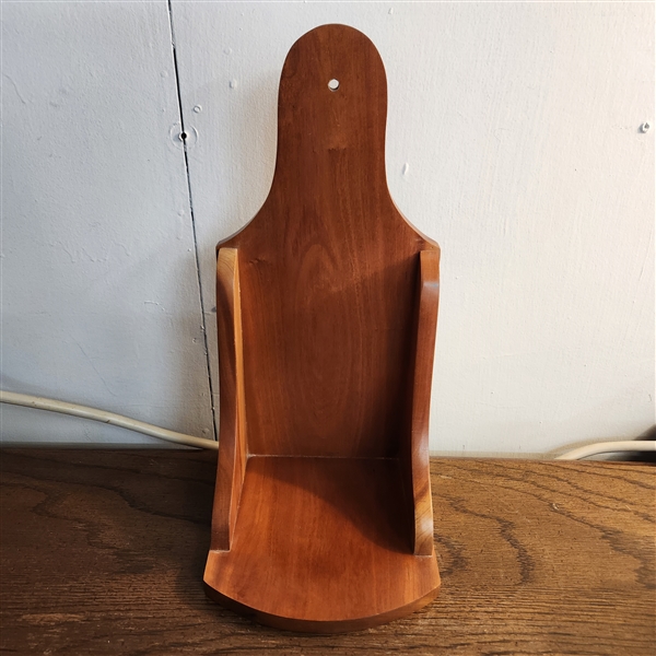 Wooden wall sconce shelf