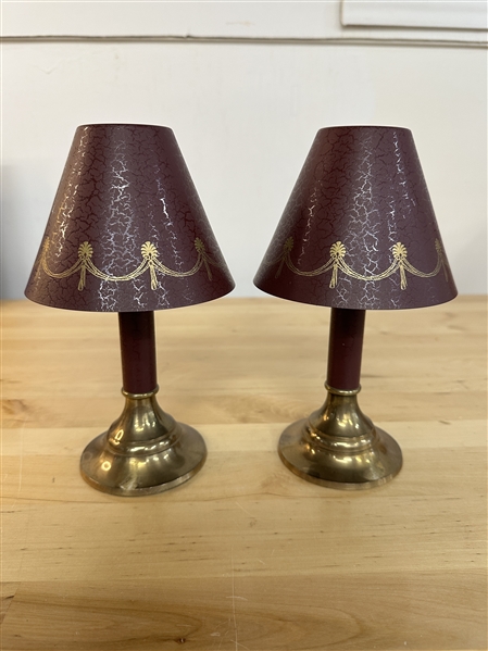 Candlestick holders with shades