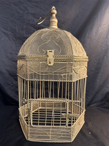 Gold bird cage