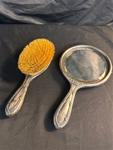 Vintage brush and mirror