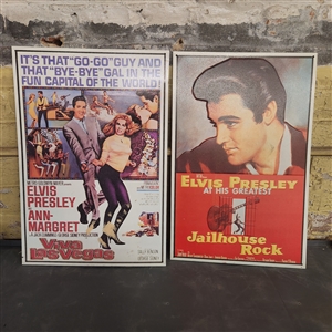 Pair of metal Elvis signs