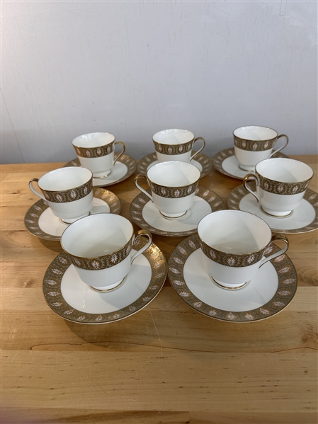 Mikasa "Meredith" Bone China teacups and saucers