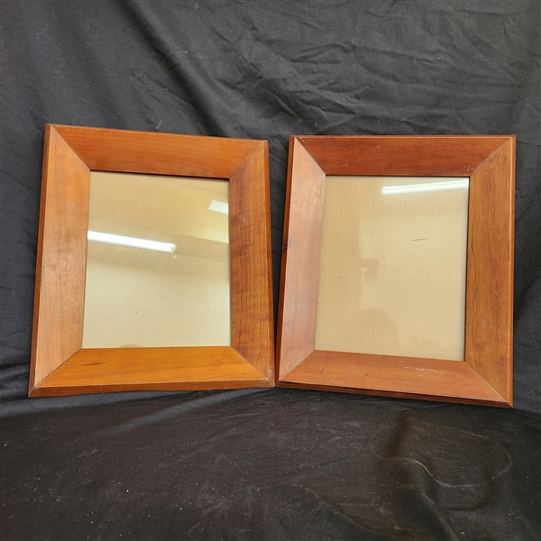 Pair of wooden picture frames