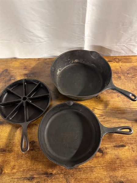 Lot 2 of Cast Iron Skillets