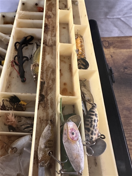 Tackle box with fishing supplies