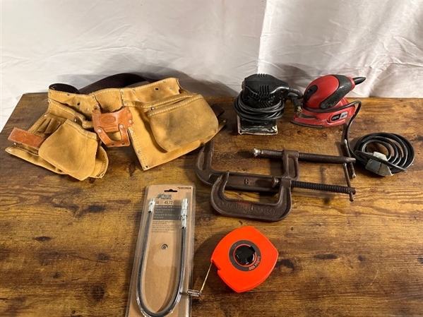 Assorted tools and tool belt