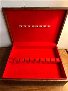 Vintage Wooden Flatware Box