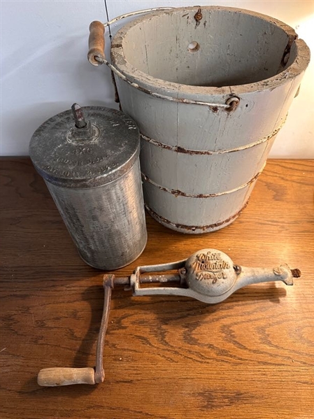 Vintage Ice Cream Maker by White Mountain Freezer