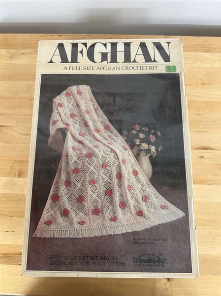 Afghan Crochet Kit- makes a full size blanket