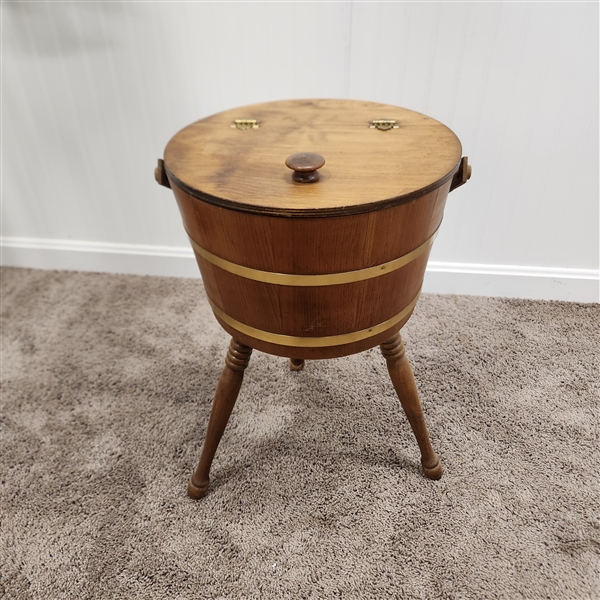 MCM Firkin Bucket Sewing Table